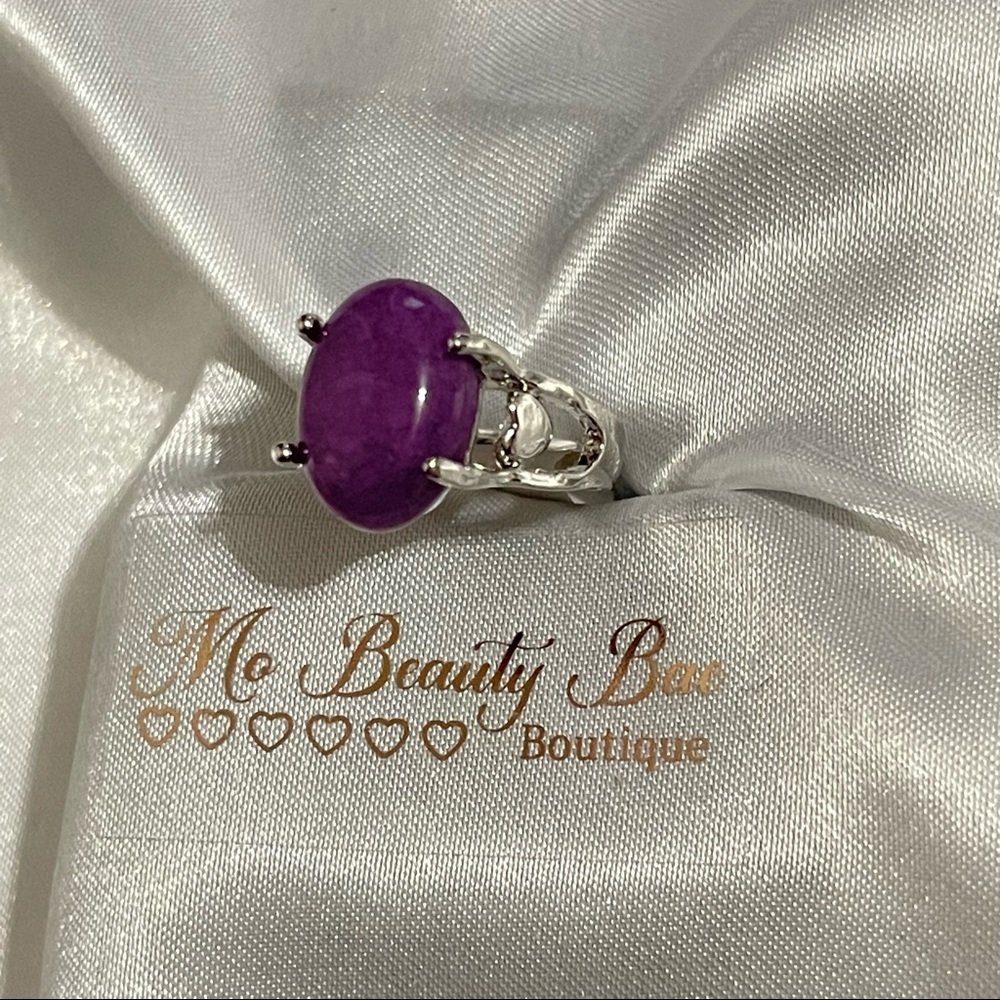 Amethyst Heart Ring - Picture 2 of 5